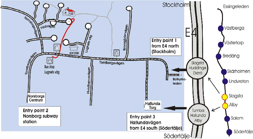 Rödstenen visitors's map